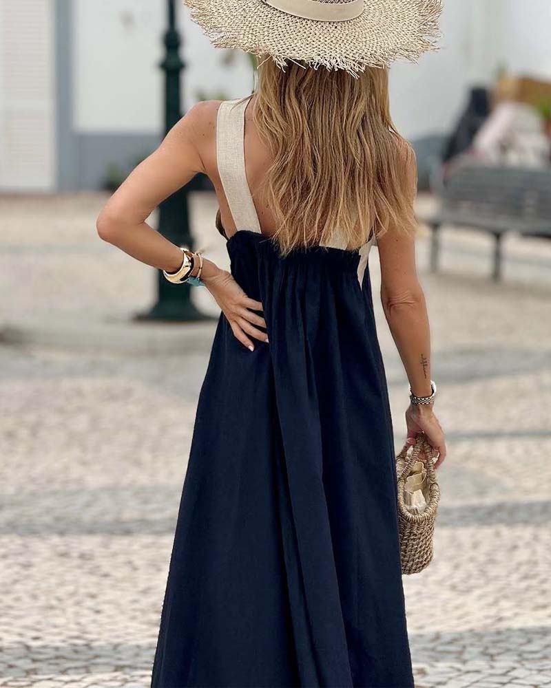 Sienna | Elegante vestido sin espalda y cuello cruzado