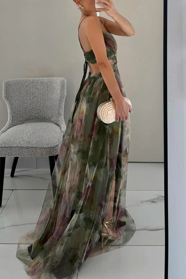 Giselle - Encantador maxi vestido con estampado floral