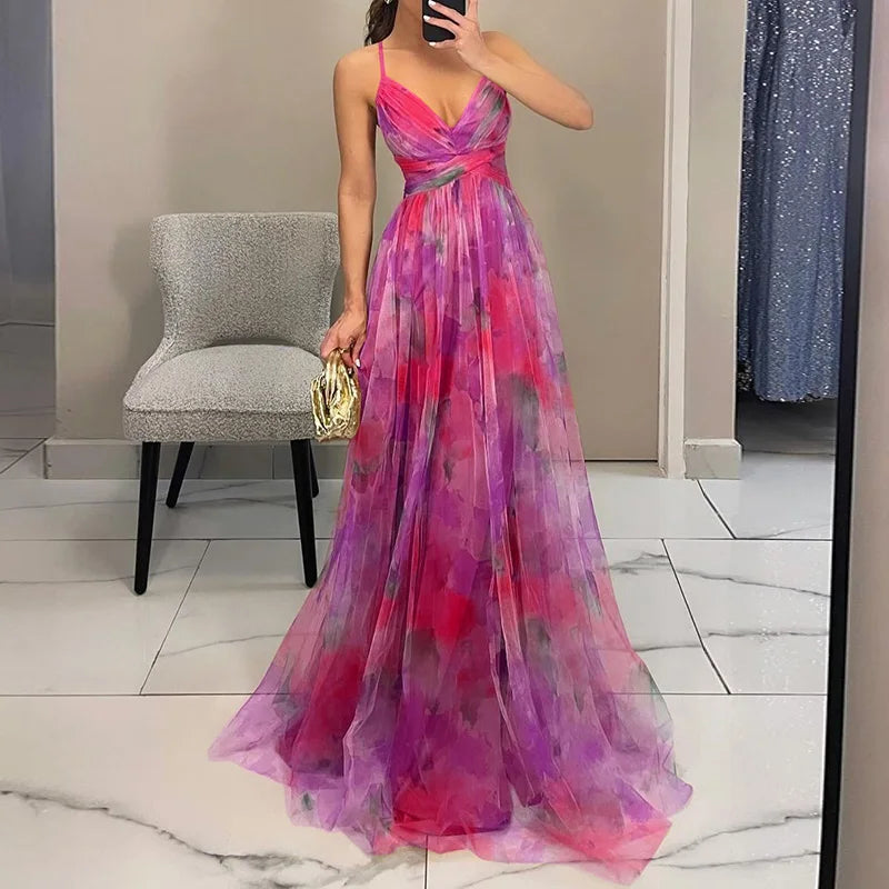 Giselle - Encantador maxi vestido con estampado floral