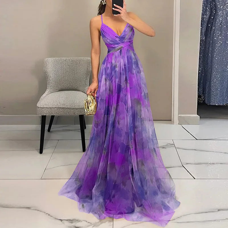 Giselle - Encantador maxi vestido con estampado floral